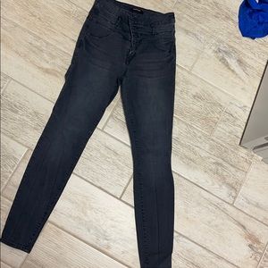 Black high waisted jeans
